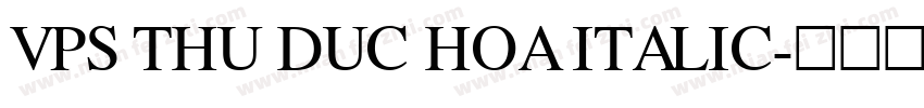 VPS Thu Duc Hoa Italic字体转换